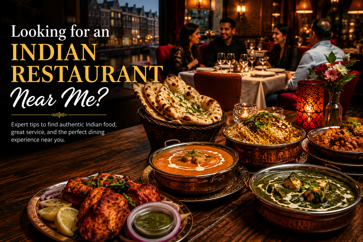Authentic Indian dishes served in a fine dining Indian restaurant in Amsterdam.