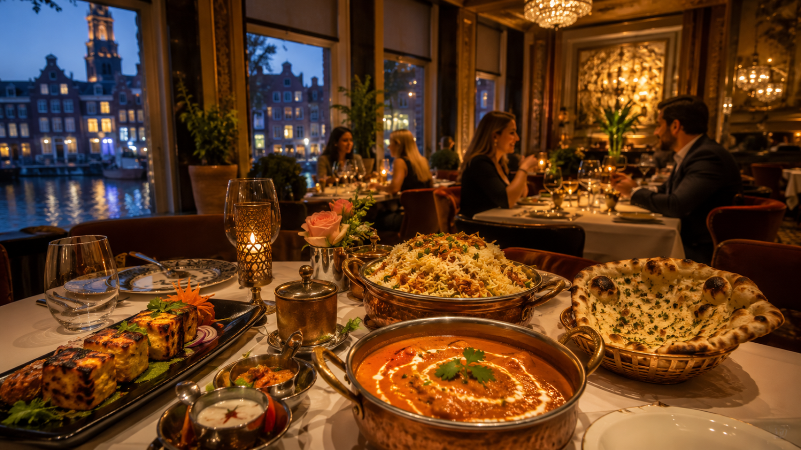 Indian fine dining restaurant in Amsterdam serving authentic Indian cuisine in an elegant setting